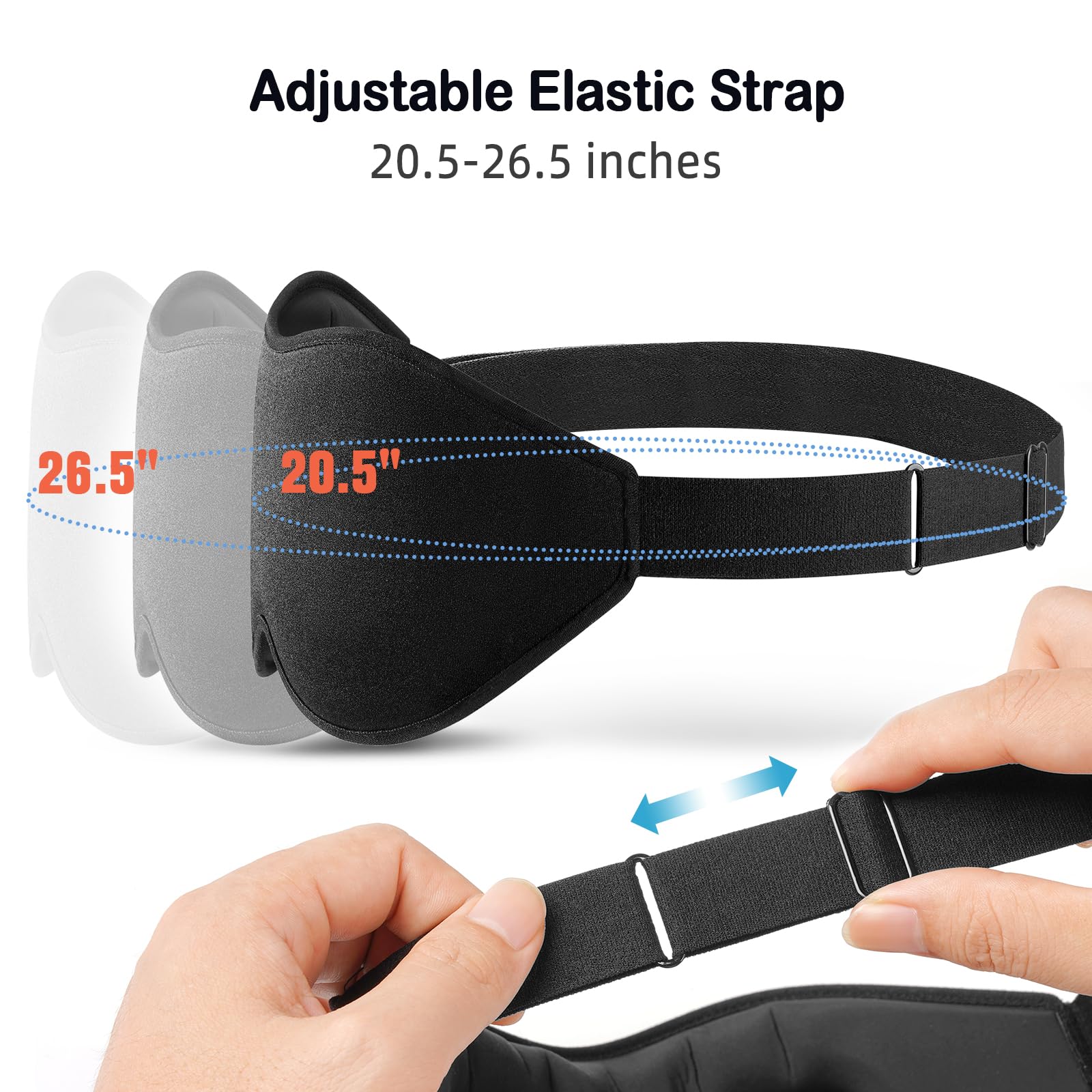 LitBear Sleep Mask for Side Sleeper Women Men, Eye Mask for Sleeping Light Blocking, 3D Contoured Cup Sleeping Mask, Soft Breathable Sleep Eye Mask with Adjustable Elastic Strap for Flight Nap - Available at All In One Marketplace Canada