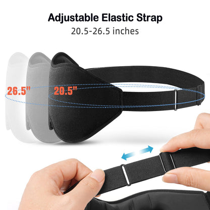LitBear Sleep Mask for Side Sleeper Women Men, Eye Mask for Sleeping Light Blocking, 3D Contoured Cup Sleeping Mask, Soft Breathable Sleep Eye Mask with Adjustable Elastic Strap for Flight Nap - Available at All In One Marketplace Canada