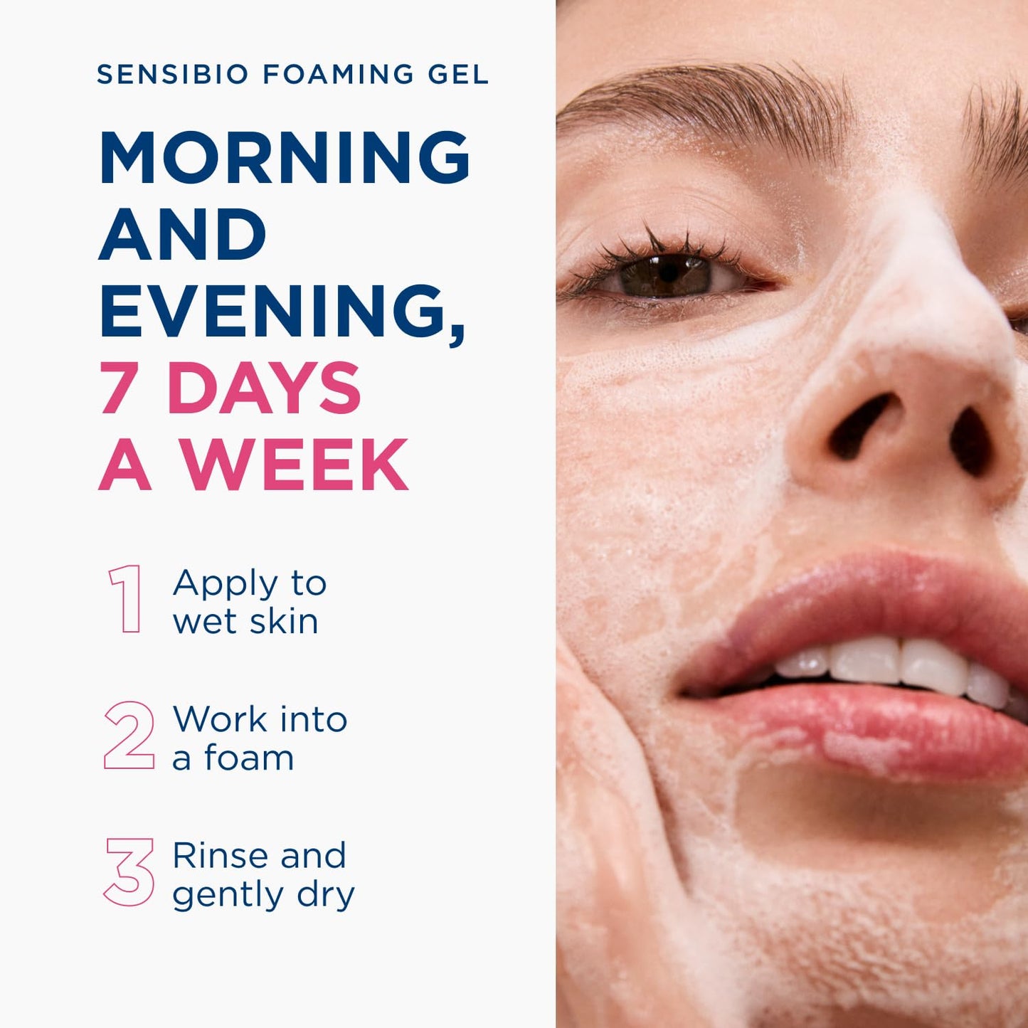 Bioderma Sensibio Foaming Gel Gentle Face Cleanser, Cleansing and Makeup Removing Refreshing Feeling for Sensitive Skin, Unscented, 16.9 Fl Oz - Available at All In One Marketplace Canada