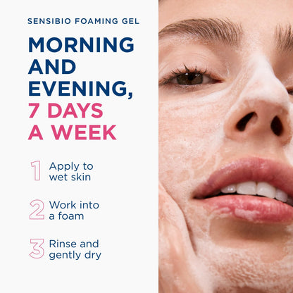 Bioderma Sensibio Foaming Gel Gentle Face Cleanser, Cleansing and Makeup Removing Refreshing Feeling for Sensitive Skin, Unscented, 16.9 Fl Oz - Available at All In One Marketplace Canada