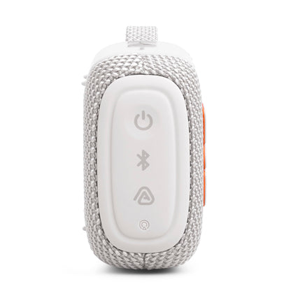 JBL Go 5 - Ultra-Portable Waterproof & Drop-Proof Speaker with JBL Legendary Sound & Ambient Edge Lighting, AirTouch Instant Stereo Pairing or Link Multiple Compatible Speakers via Auracast™ (White)