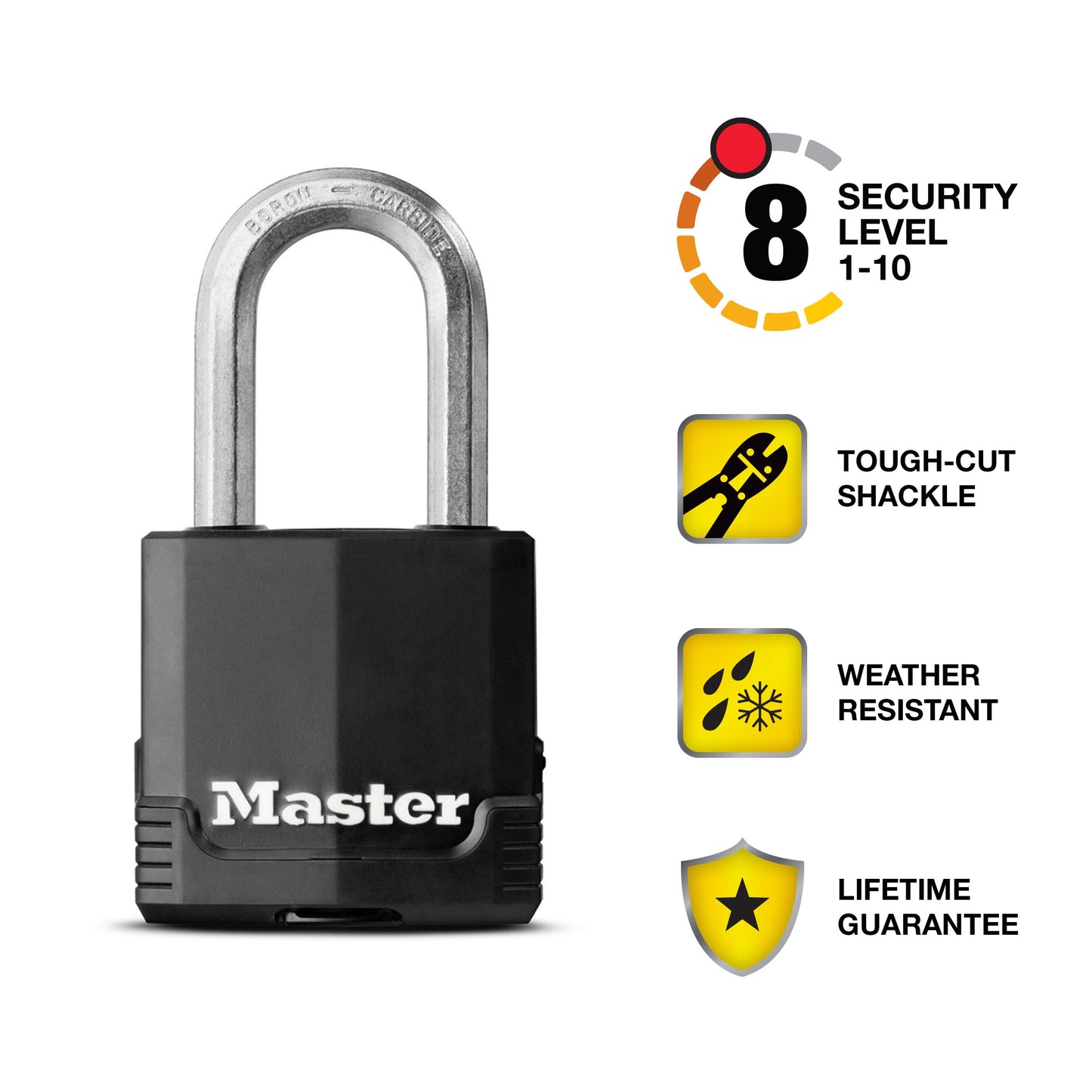 Master Lock Magnum Heavy Duty Outdoor Padlock with Key, 2 Pack Keyed-Alike M115XTLF Master Lock