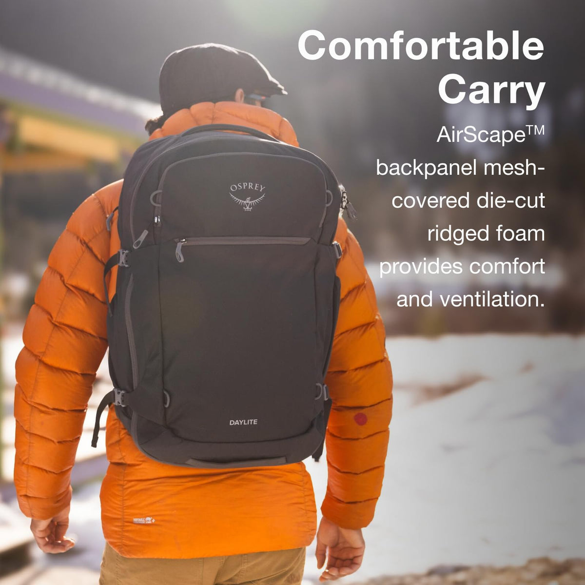 Osprey Daylite 44L Carry-On Travel Pack, Black