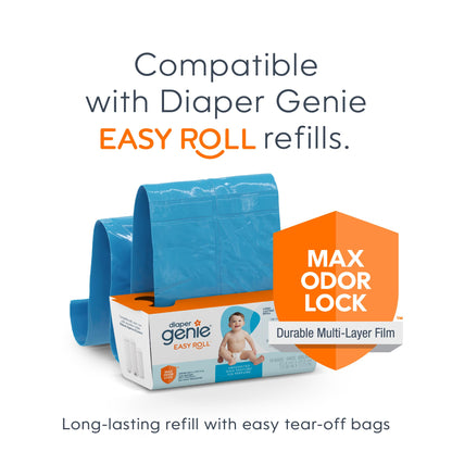 Diaper Genie Platinum Diaper Pail Gift Set, 2 Easy Roll Refills (48 Bags)