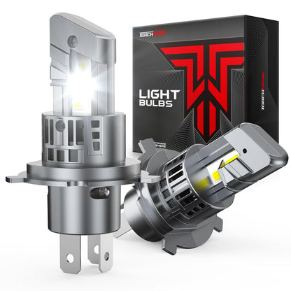 Torchbeam H4 9003 HB2 LED Headlight Bulbs, 1000% Super Brightness 1:1 Mini Size H4 Headlight Bulbs, 6500K Cool White 9003 Halogen Replacement, Plug and Play, Pack of 2 🍁 All In One Marketplace Canada