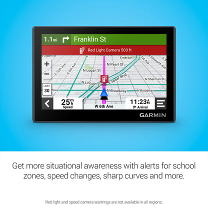 Garmin Drive™ 53 GPS Navigator, High-Resolution Touchscreen, Simple On-Screen Menus and Easy-to-See Maps, Driver Alerts Garmin