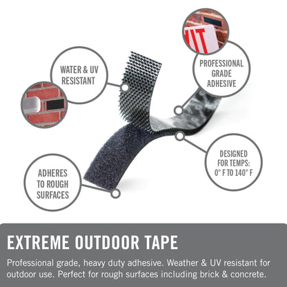 Velcro Brand Extreme Outdoor Double Sided Mounting Tape | Holds up to 15 Pounds on Brick or Other Rough Surfaces | UV and Weather Resistant | 14Ft Heavy Duty Roll 🍁 All In One Marketplace Canada