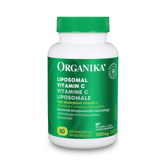 Organika Canadian-Made Liposomal Vitamin C 1000mg Daily- High Absorption for Superior Bioavailability, Immunity- 60vcaps - Available at All In One Marketplace Canada