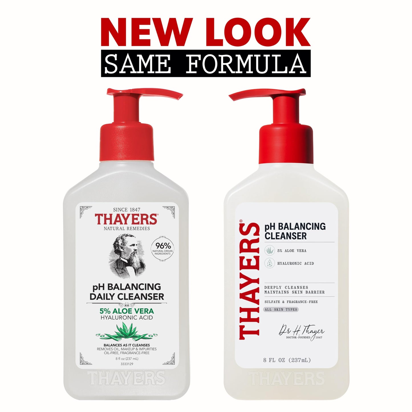THAYERS pH Balancing Daily Cleanser, Face Wash with Aloe Vera, Gentle and Hydrating Skin Care for Dry, Oily, or Acne Prone Skin, 237ml - Available at All In One Marketplace Canada