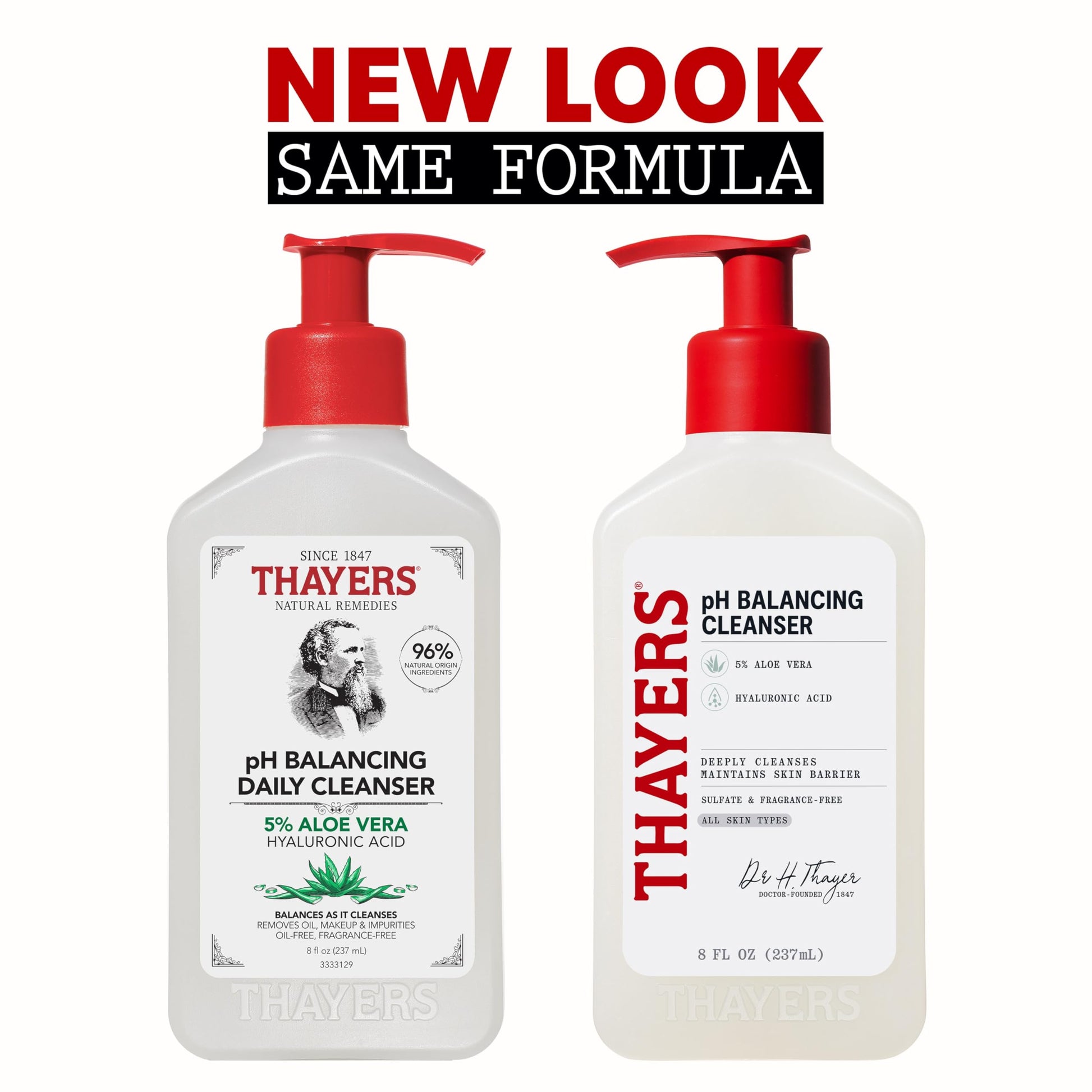 THAYERS pH Balancing Daily Cleanser, Face Wash with Aloe Vera, Gentle and Hydrating Skin Care for Dry, Oily, or Acne Prone Skin, 237ml - Available at All In One Marketplace Canada