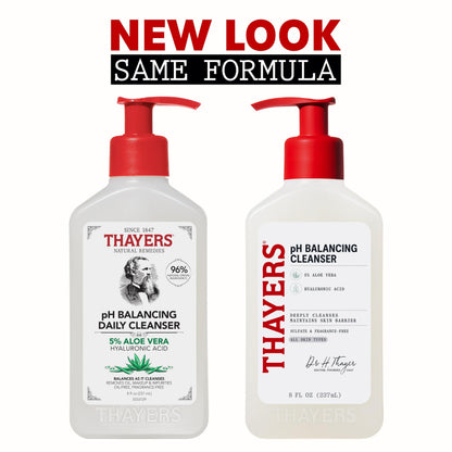 THAYERS pH Balancing Daily Cleanser, Face Wash with Aloe Vera, Gentle and Hydrating Skin Care for Dry, Oily, or Acne Prone Skin, 237ml - Available at All In One Marketplace Canada