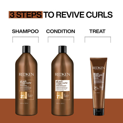 Redken Conditioner, All Soft Mega Curls Conditioner, For Extremely Dry Hair, For Curly & Coily Hair, Nourishes & Softens Severely Dry Hair, With Aloe Vera, 1000 ML