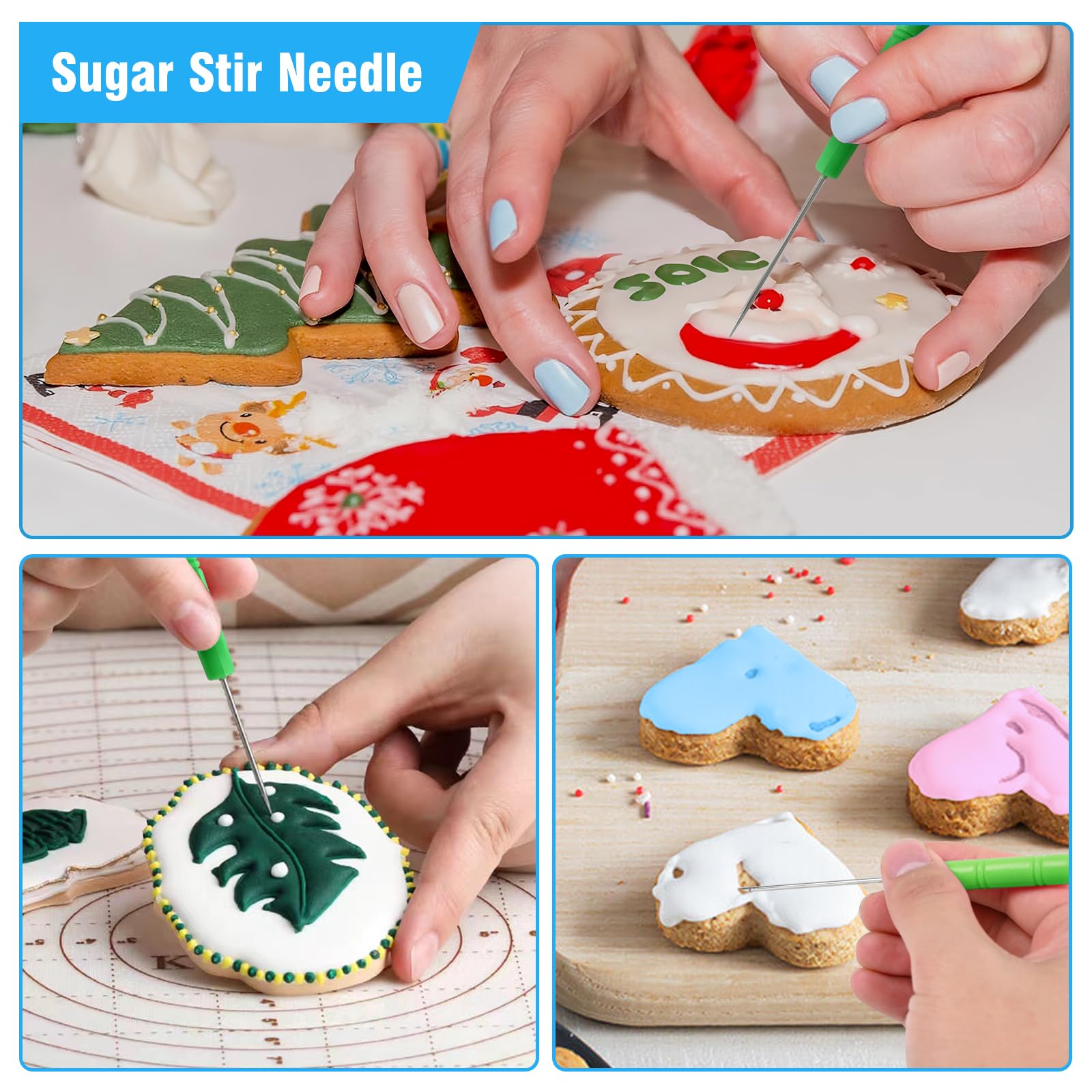 firstake Piping Bags and Tips Set - 100pcs 12 Inch Icing Bags with 14 Tips - Available at All In One Marketplace Canada