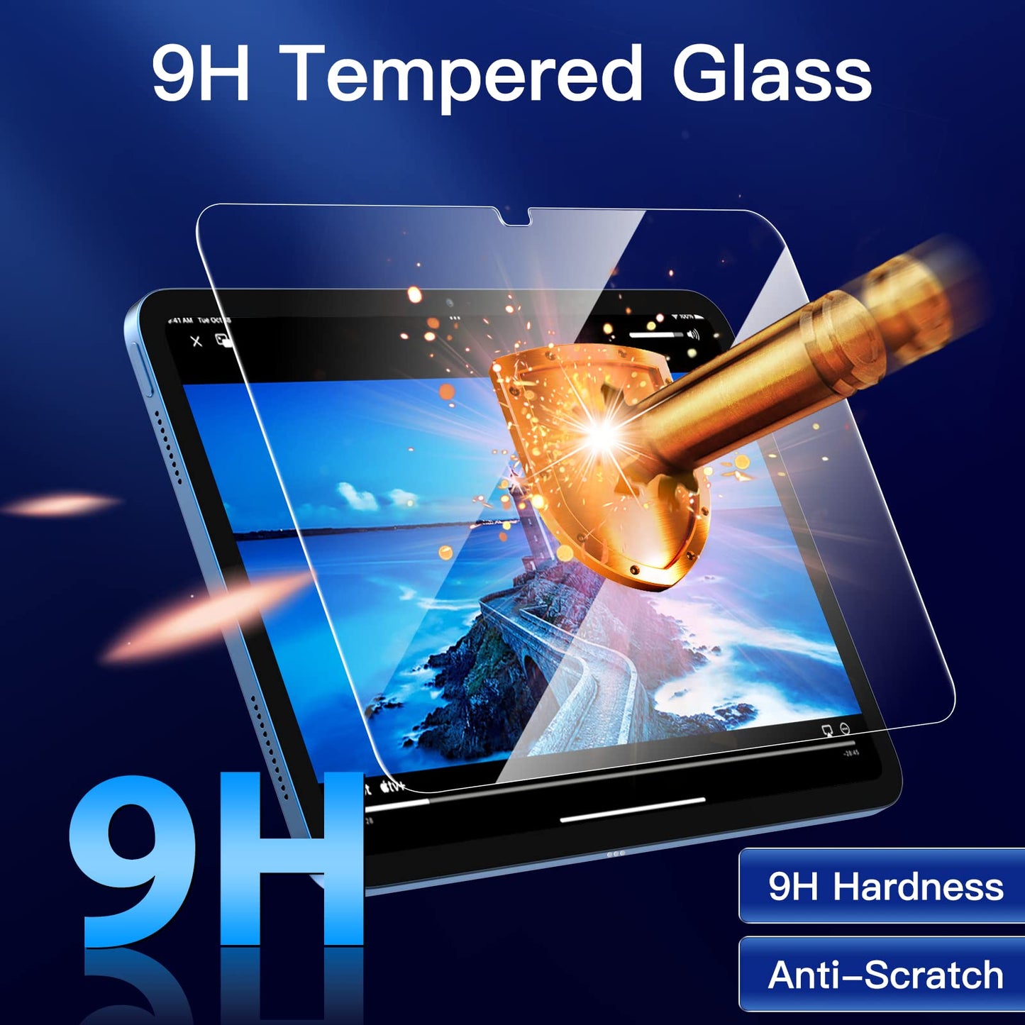 JETech Screen Protector for iPad (A16) 11th/10th Generation (2025/2022), 9H Tempered Glass Film, HD Clear, 2-Pack - Available at All In One Marketplace Canada