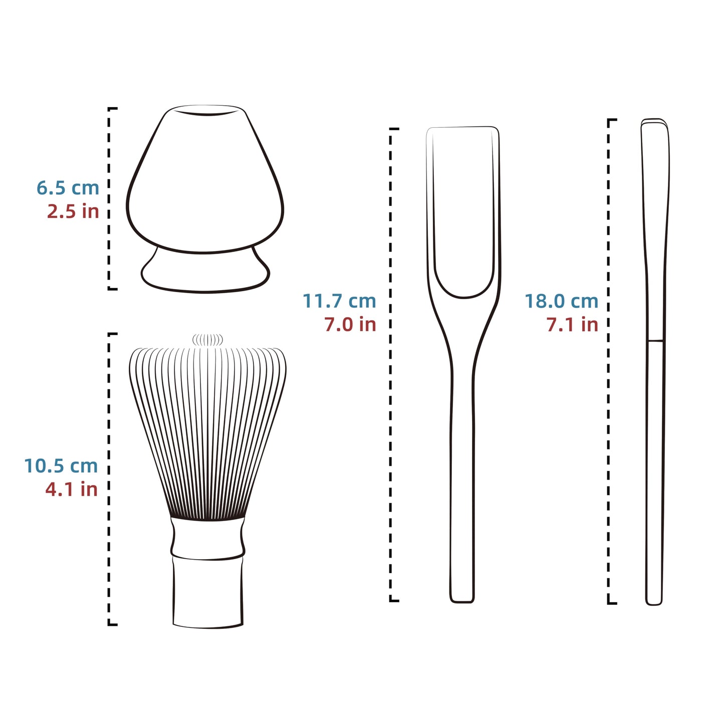 TEANAGOO MA-01 Japanese Matcha Ceremony Accessory, Matcha Whisk (Chasen), Traditional Scoop (Chashaku), Tea Spoon, Whisk Holder, The Perfect Set to Prepare a Traditional Cup of Matcha. - Available at All In One Marketplace Canada