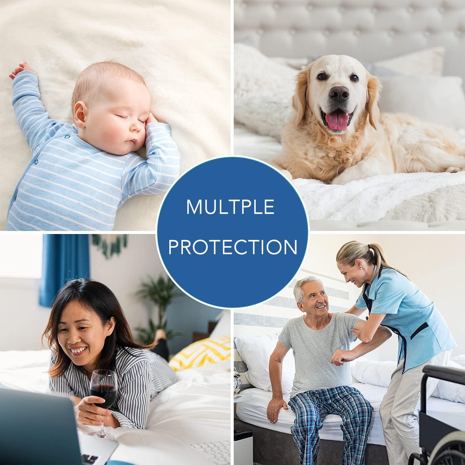 Premium Ultra Soft Waterproof Crib Fitted Mattress Protector - Toddler and Crib Mattress Pad Cover - Soft and Breathable with 7 Inches Deep Skirt (White, 28" x 52")