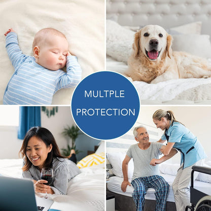 Premium Ultra Soft Waterproof Crib Fitted Mattress Protector - Toddler and Crib Mattress Pad Cover - Soft and Breathable with 7 Inches Deep Skirt (White, 28" x 52")