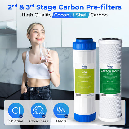 iSpring F3 6-Month Prefilter Replacement Supply Filter Cartridge Pack Set for Standard Reverse Osmosis RO Systems, F3, White 🍁 All In One Marketplace Canada