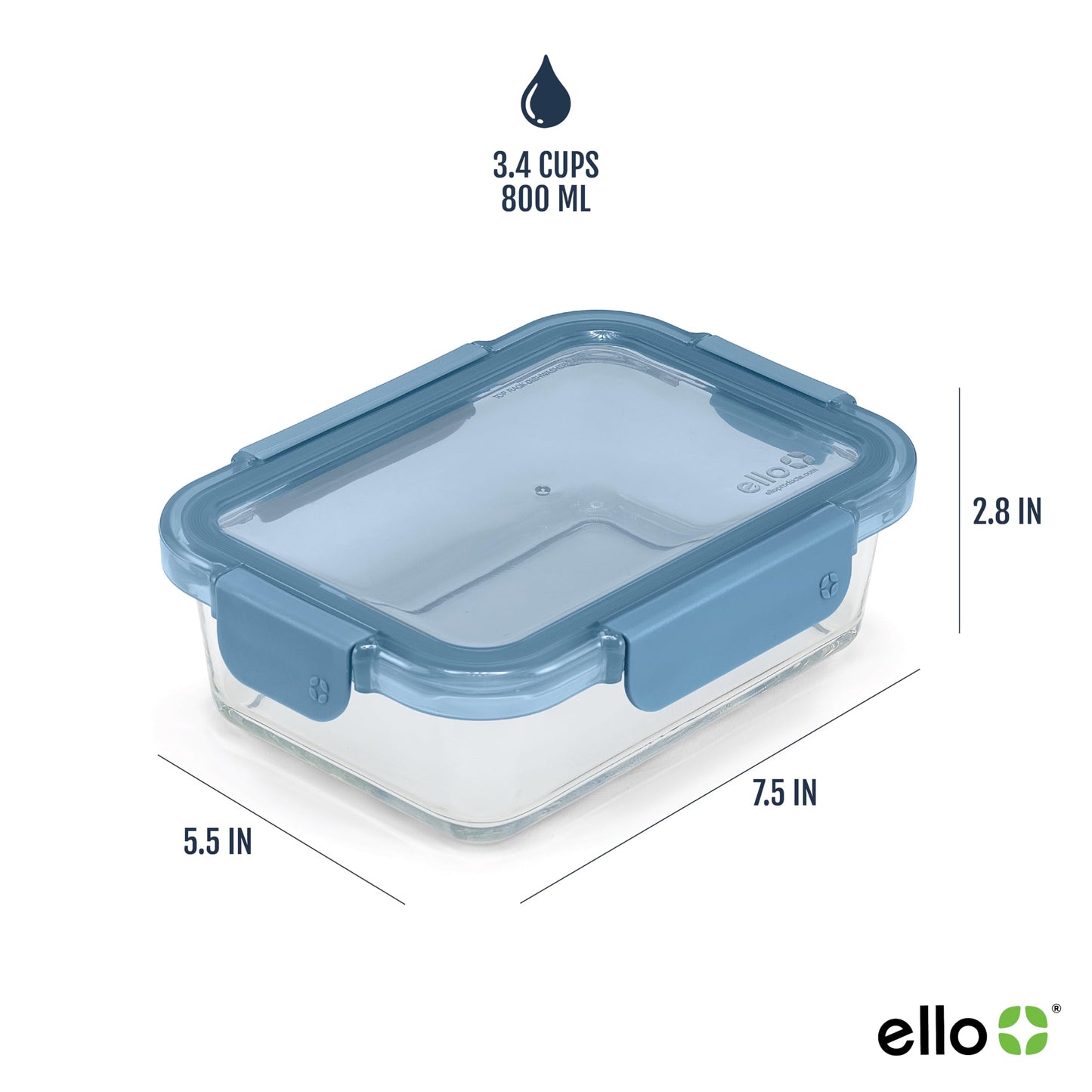 Ello Color Lock 3.4 Cup 10PC, 5 Pack Glass Meal Prep Sets Leak-Proof Glass Food Storage Containers with Airtight BPA-Free Plastic Lids, Dishwasher, Microwave, and Freezer Safe, Desert Festival 🍁 All In One Marketplace Canada Ello