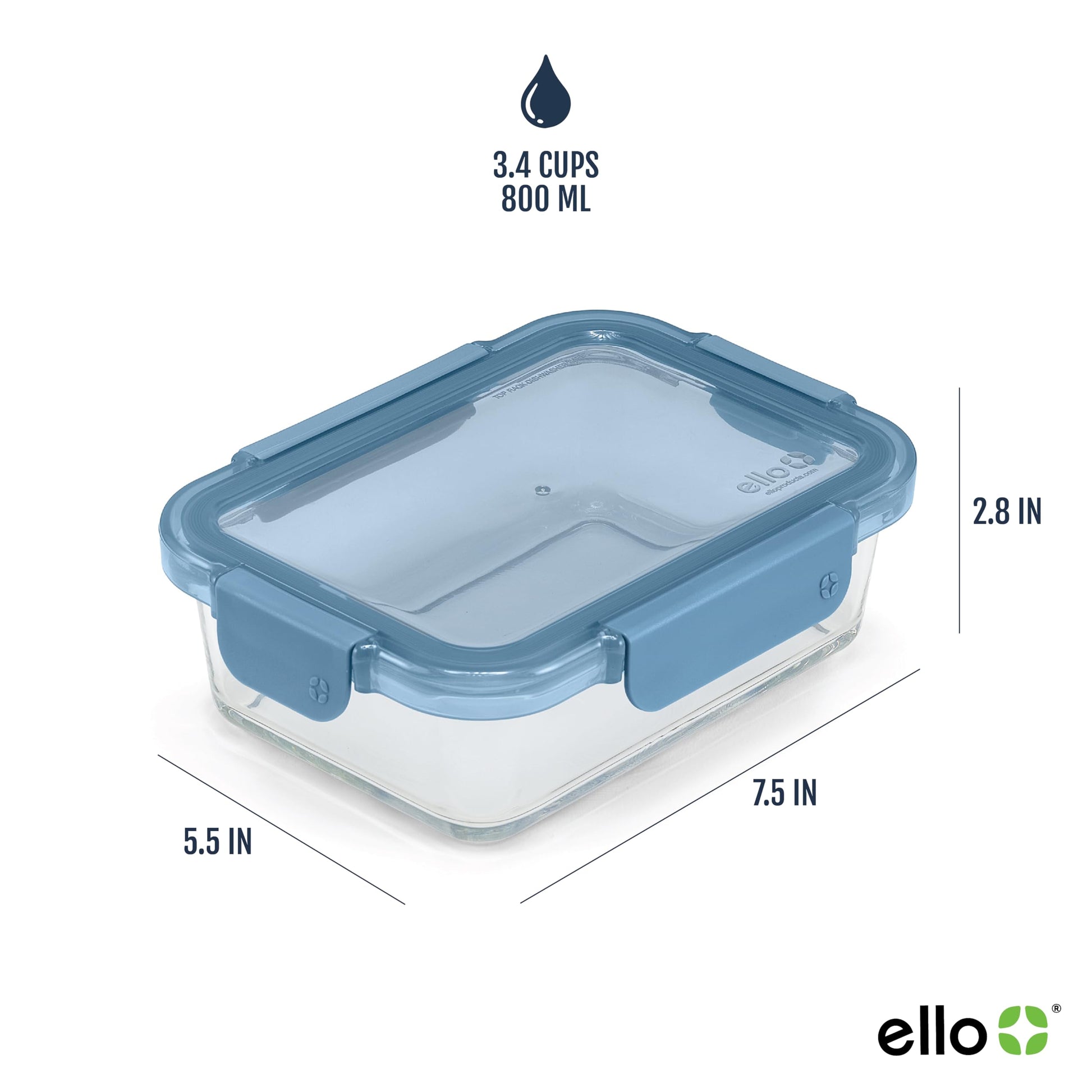 Ello Color Lock 3.4 Cup 10PC, 5 Pack Glass Meal Prep Sets Leak-Proof Glass Food Storage Containers with Airtight BPA-Free Plastic Lids, Dishwasher, Microwave, and Freezer Safe, Desert Festival 🍁 All In One Marketplace Canada Ello