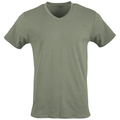 Gildan Men's V-Neck T-Shirts, Multipack, Style G1103, Black/Sport Grey/Charcoal/Military Green (5-Pack), Large 🍁 All In One Marketplace Canada