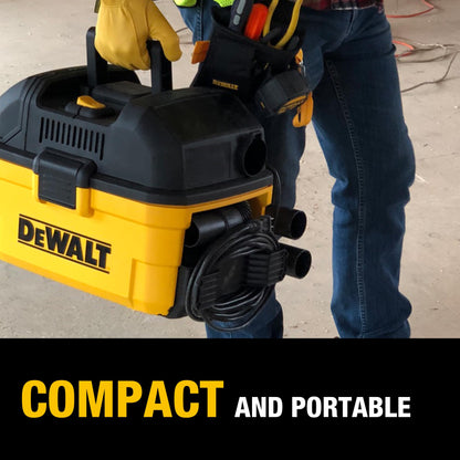 DEWALT DXV04T Portable 4 Gallon Wet/Dry Vacuum, Yellow 🍁 All In One Marketplace Canada