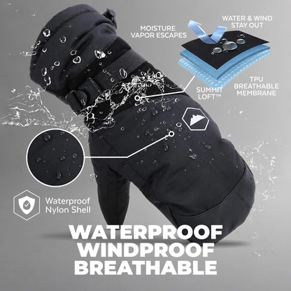 Tough Outdoors Adult Ski Mittens - Waterproof Winter Gloves Men & Women - Thermal Fleece Lining for Cold Weather Gear 🍁 All In One Marketplace Canada