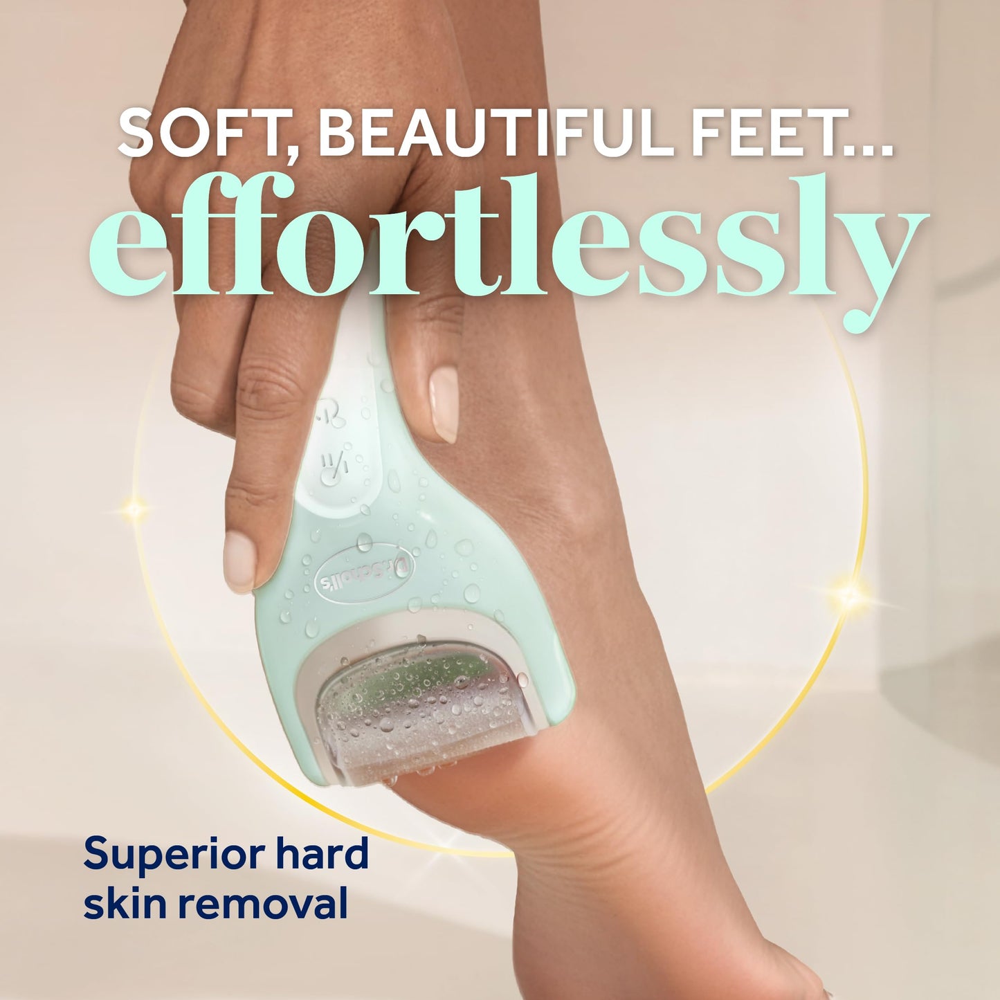 Dr. Scholl's Pedi Perfect Pro Electric Foot Callus Remover, Waterproof, Rechargeable with x3 Roller Heads, Removes Hard Skin for Soft Beautiful Feet, 90 Minute Run Time, Dust Catcher, Pedicure Tools Dr. Scholl's