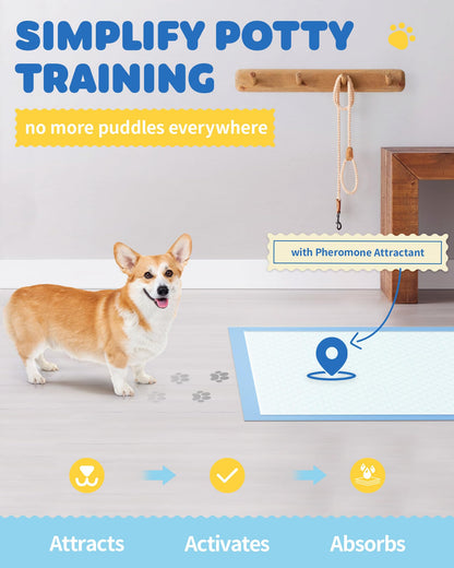 100-Pack X-Large Puppy Pads - 34'' x 28'' Pee Pads for Dogs Potty Training with Leak-Proof Quick-Dry Design, 6-Layer Dog Pee Pads with Extra Large Size