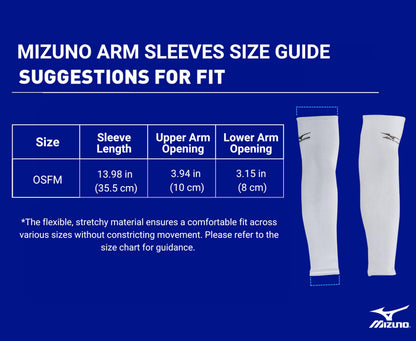 Mizuno Arm Sleeves, Black, OSFM