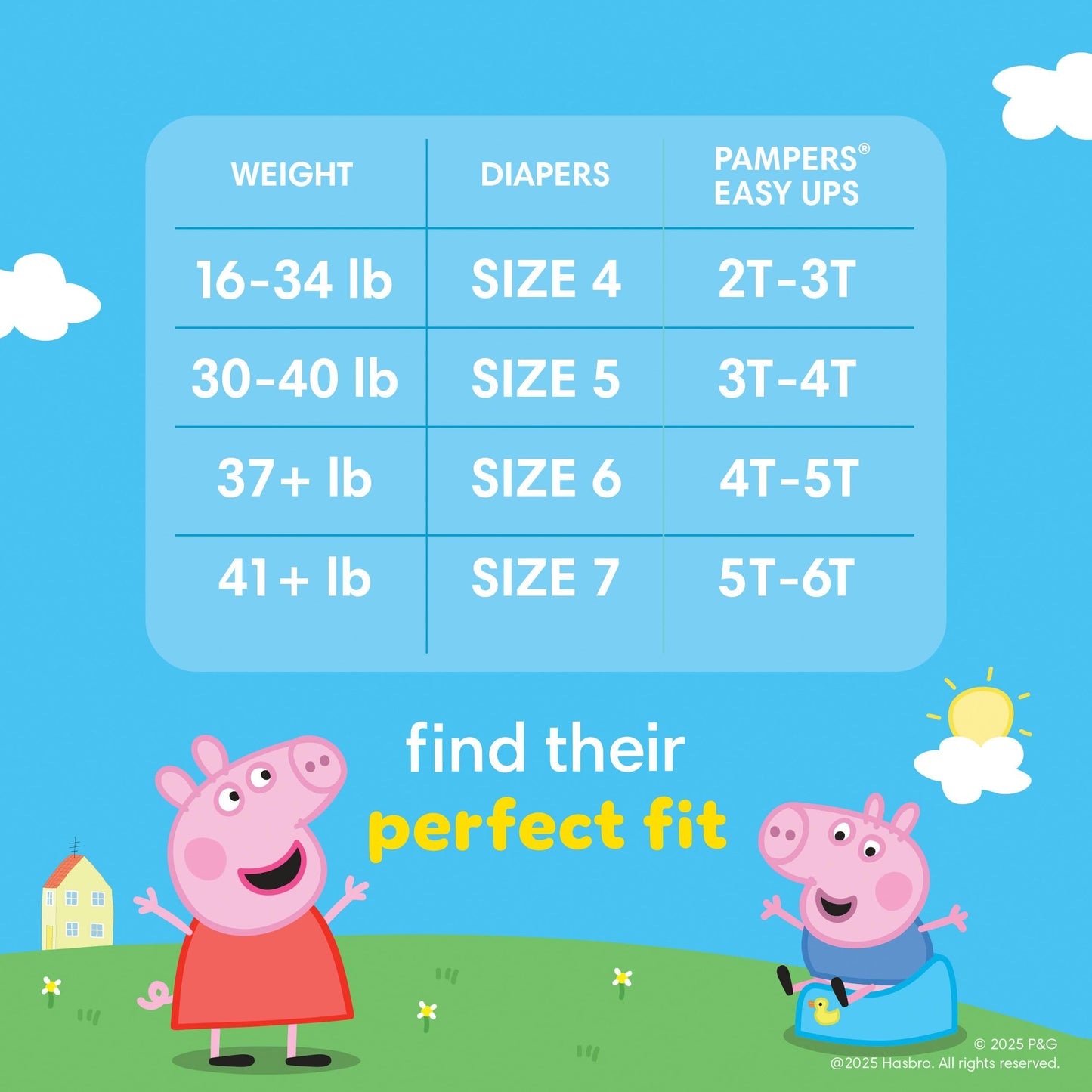 Pampers Easy Ups Training Underwear Peppa Pig Size 5 3T-4T, 100 Count