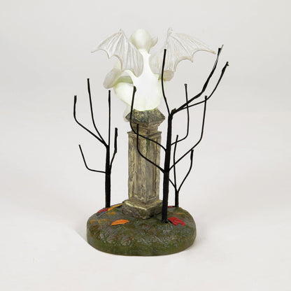 Department 56 Village Collection Accessories Halloween Gargoyle Watching Over The Graveyard Lit Figurine, 4 Inch, Multicolor