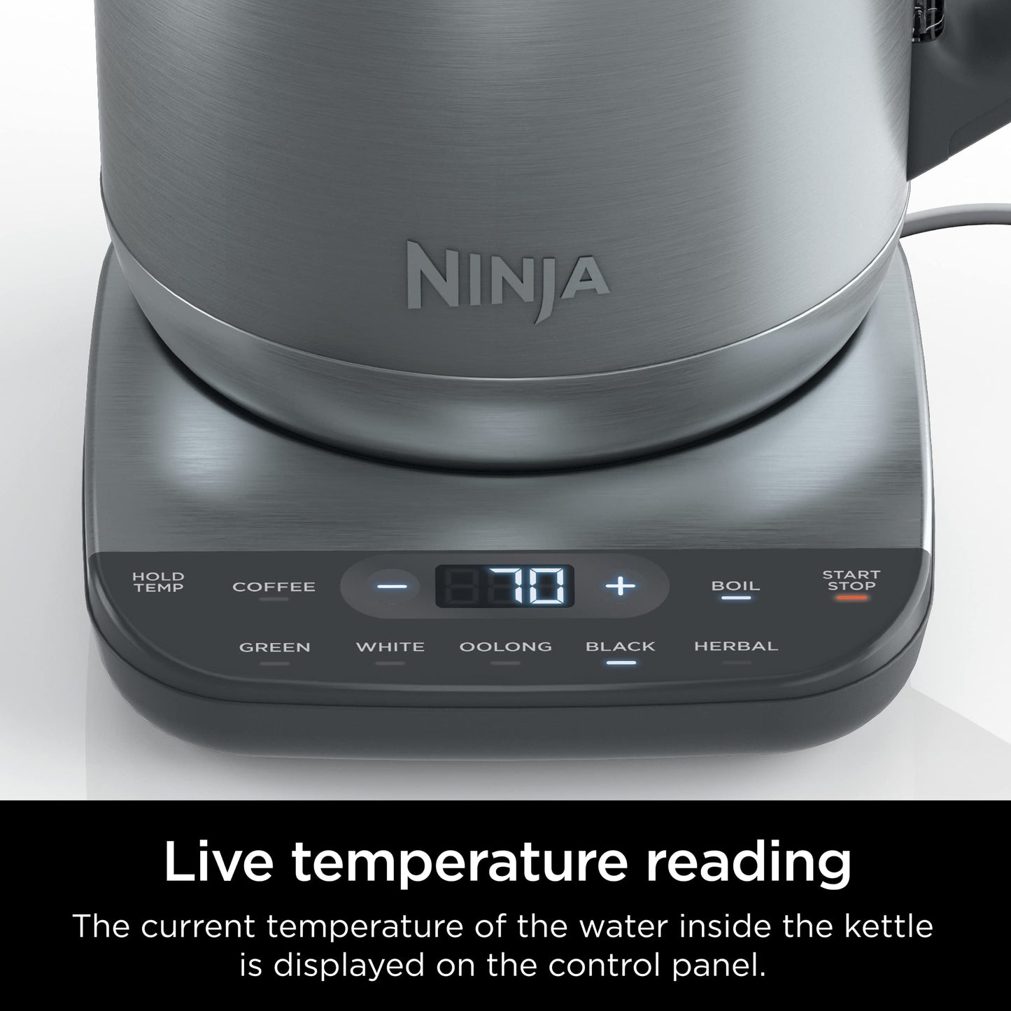 Ninja KT200C Precision Temperature Electric Kettle, 1500 watts, BPA Free, Stainless, 7-Cup Capacity, Hold Temp Setting - Available at All In One Marketplace Canada