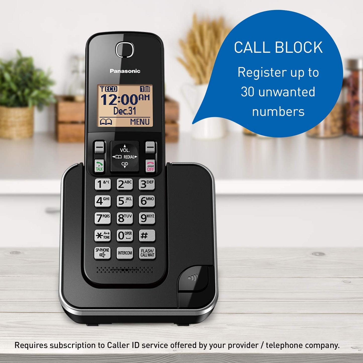 Panasonic DECT 6.0 Expandable Cordless Phone with Call Block - 3 Cordless Handsets - KX-TGC383CB (Black) 🍁 All In One Marketplace Canada