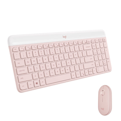 Logitech MK470 Slim Wireless Combo Compact Keyboard and Mouse - Rose
