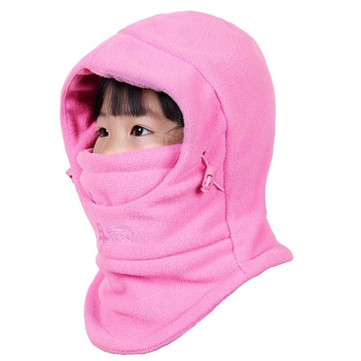 Azarxis Kids Fleece Balaclava Ski Face Scarfare Gaiter Mask Windproof Thicken Winter Hat Neck Warmer for Boys Girls (Peach Pink) 🍁 All In One Marketplace Canada