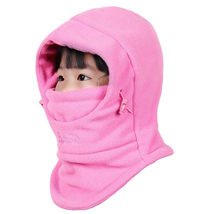 Azarxis Kids Fleece Balaclava Ski Face Scarfare Gaiter Mask Windproof Thicken Winter Hat Neck Warmer for Boys Girls (Peach Pink) 🍁 All In One Marketplace Canada