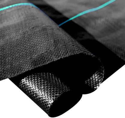 VEVOR 3FTx300FT Premium Weed Barrier Fabric Heavy Duty 3OZ, Woven Weed Control Fabric, High Permeability Good for Flower Bed, Geotextile Fabric for Underlayment, Polyethylene Ground Cover