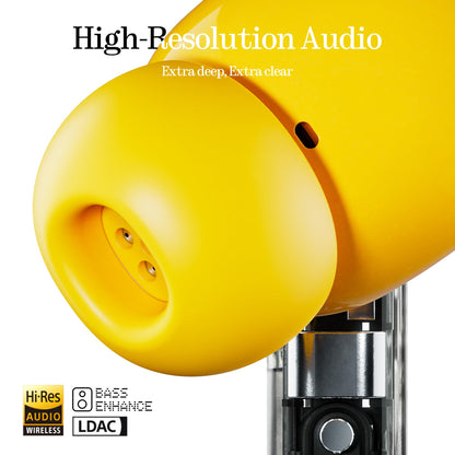 Nothing Ear (a) Wireless Earbuds, 45dB Hybrid Noise Cancelling Earbuds, Hi-Res Audio, Advanced Equaliser, Dual Connect, 6 Mics, 42.5H Playtime Ear Buds Wireless Bluetooth, Yellow