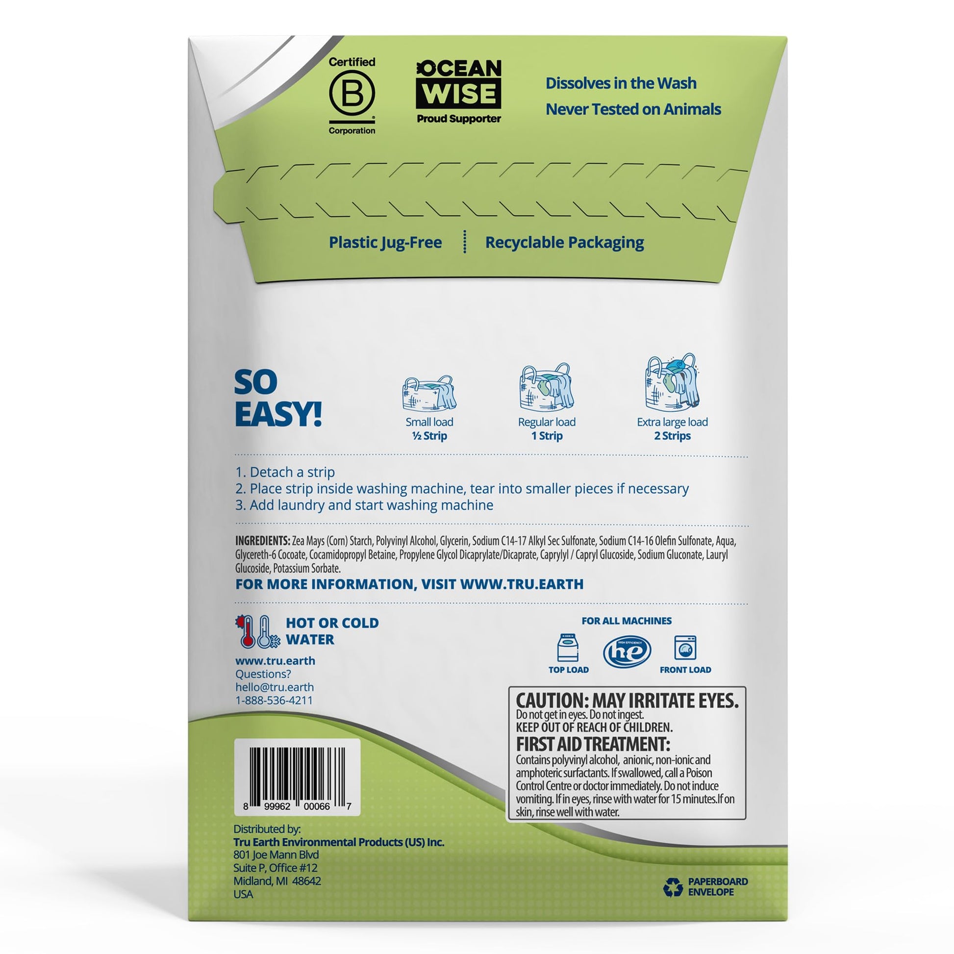 Tru Earth Platinum - Heavy Duty Laundry Detergent Sheets - Up to 128 Loads (64 Sheets), Fragrance Free - Ultra-Concentrated - Eco-Friendly Laundry Sheets
