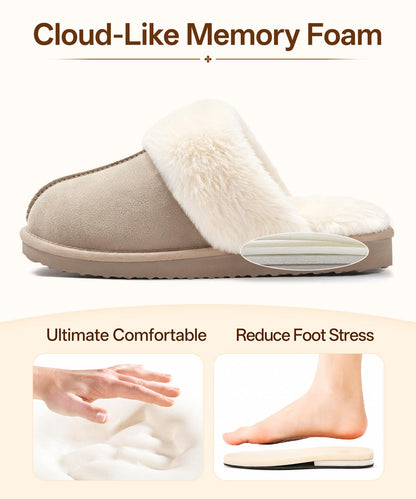Litfun Fuzzy Memory Foam Slippers for Women Indoor Outdoor House Shoes 🍁 All In One Marketplace Canada