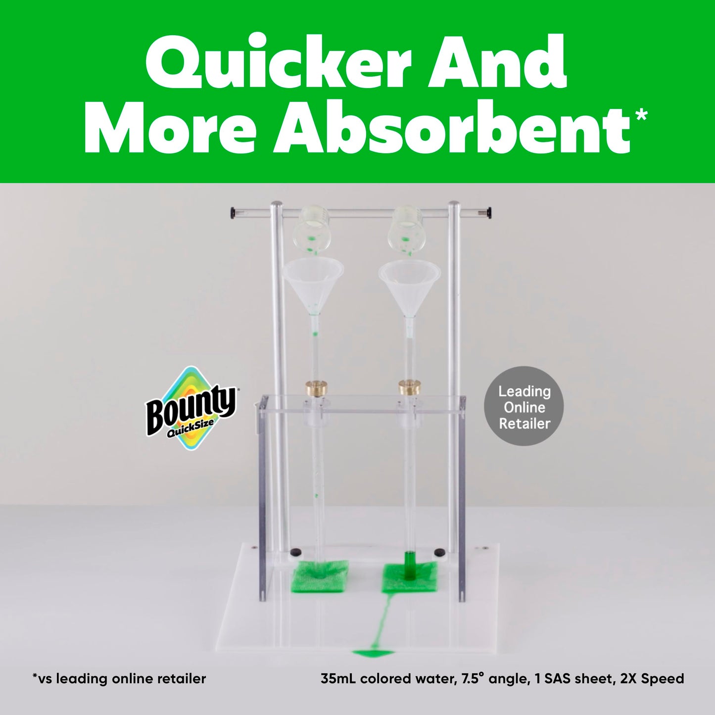 Bounty Paper Towels Quick Size, White, 6 Family Triple Rolls = 20+ Regular Rolls