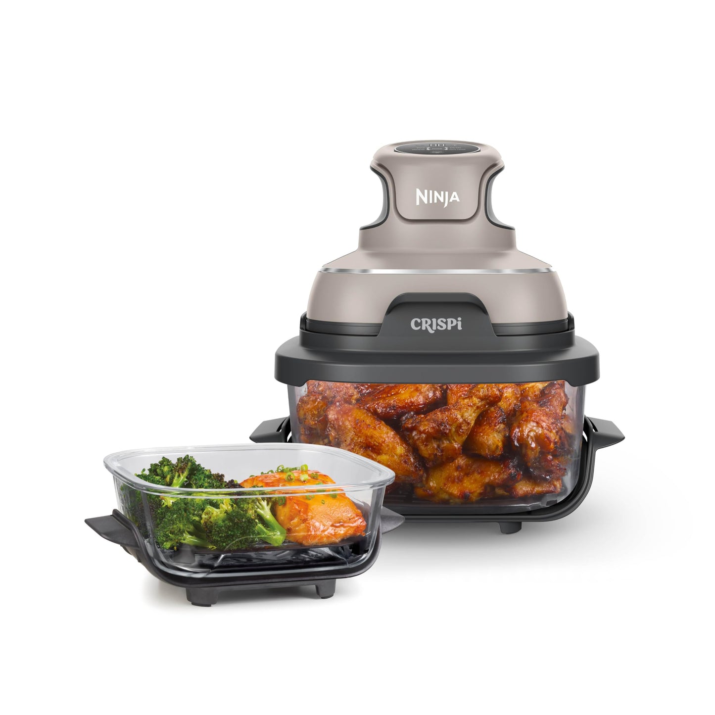 Ninja Crispi Portable Glass Air Fryer Cooking System – 4-Qt & 6-Cup CleanCrisp Containers, Nontoxic, Leak-Proof, Dishwasher Safe – Air Fry, Bake, Max Crisp, Recrisp FN101CSD (Canadian Version) 🍁 All In One Marketplace Canada