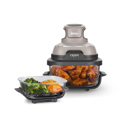 Ninja Crispi Portable Glass Air Fryer Cooking System – 4-Qt & 6-Cup CleanCrisp Containers, Nontoxic, Leak-Proof, Dishwasher Safe – Air Fry, Bake, Max Crisp, Recrisp FN101CSD (Canadian Version) 🍁 All In One Marketplace Canada