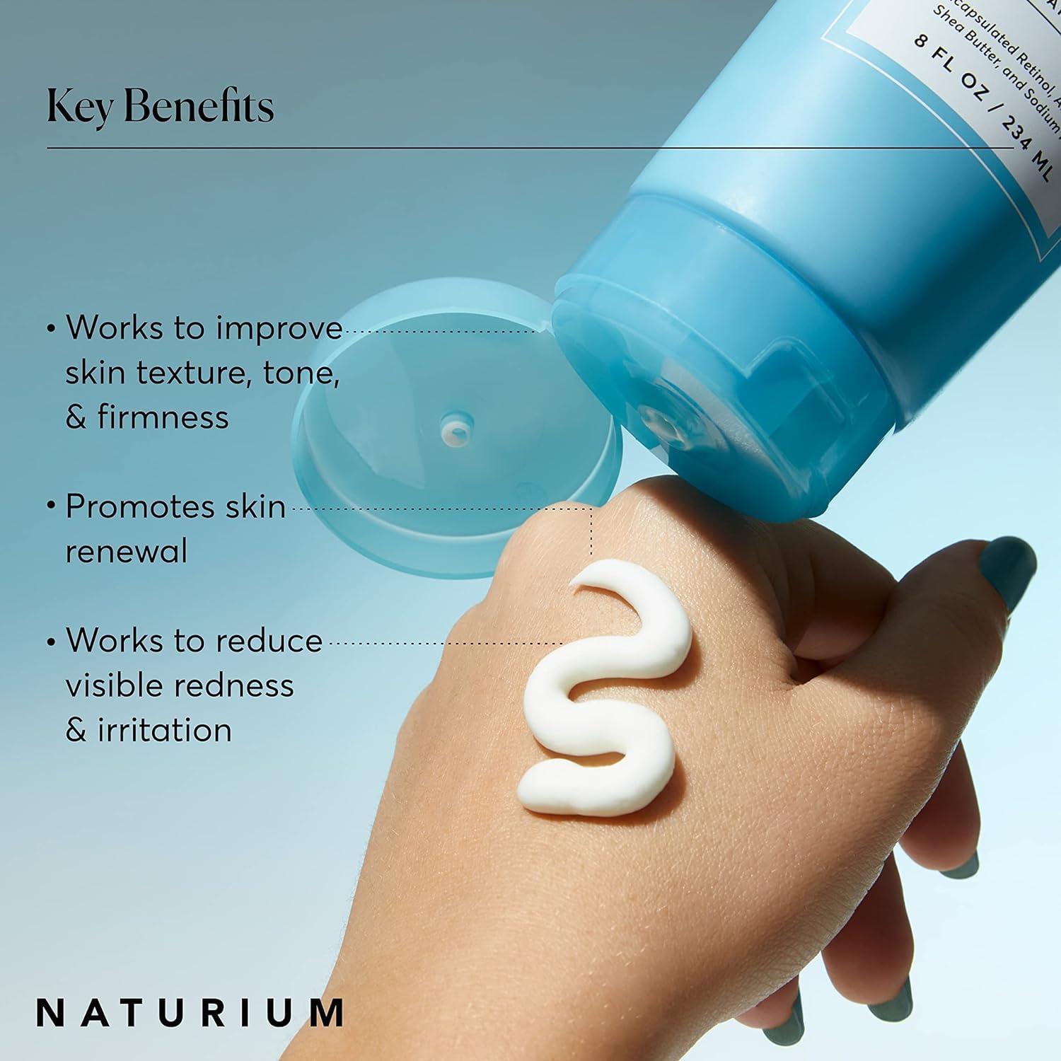 Naturium Skin-Renewing Retinol Body Lotion | Moisturizing & Firming Cream, With Allantoin & Shea Butter | 8 FL OZ / 234 ml - Available at All In One Marketplace Canada