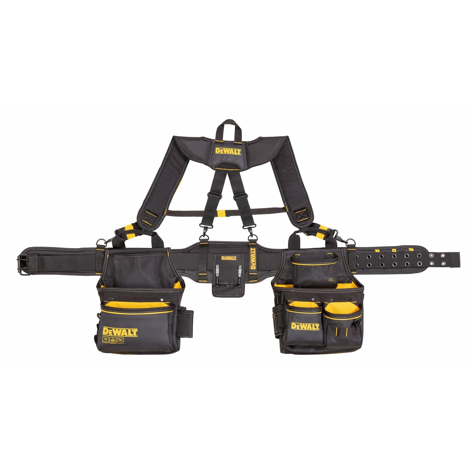 DEWALT Tool Rig Professional Tool Belt with Padded Suspenders, 25 Pockets, Durable Design, Adjustable (DWST540602) DEWALT