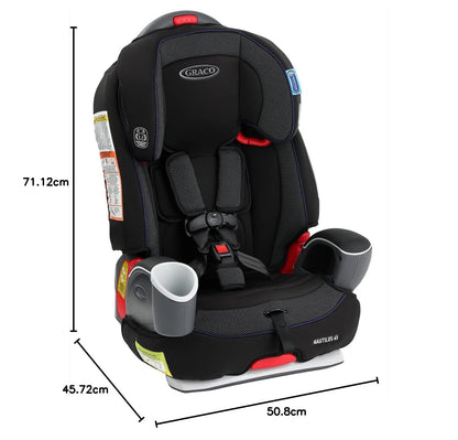 Graco Nautilus 65 3-in-1 Harness Booster, Toddler to Big Kid Car Seat from 10-45 kg (22-100lb), Harness/Highback/Backless Booster, Chanson
