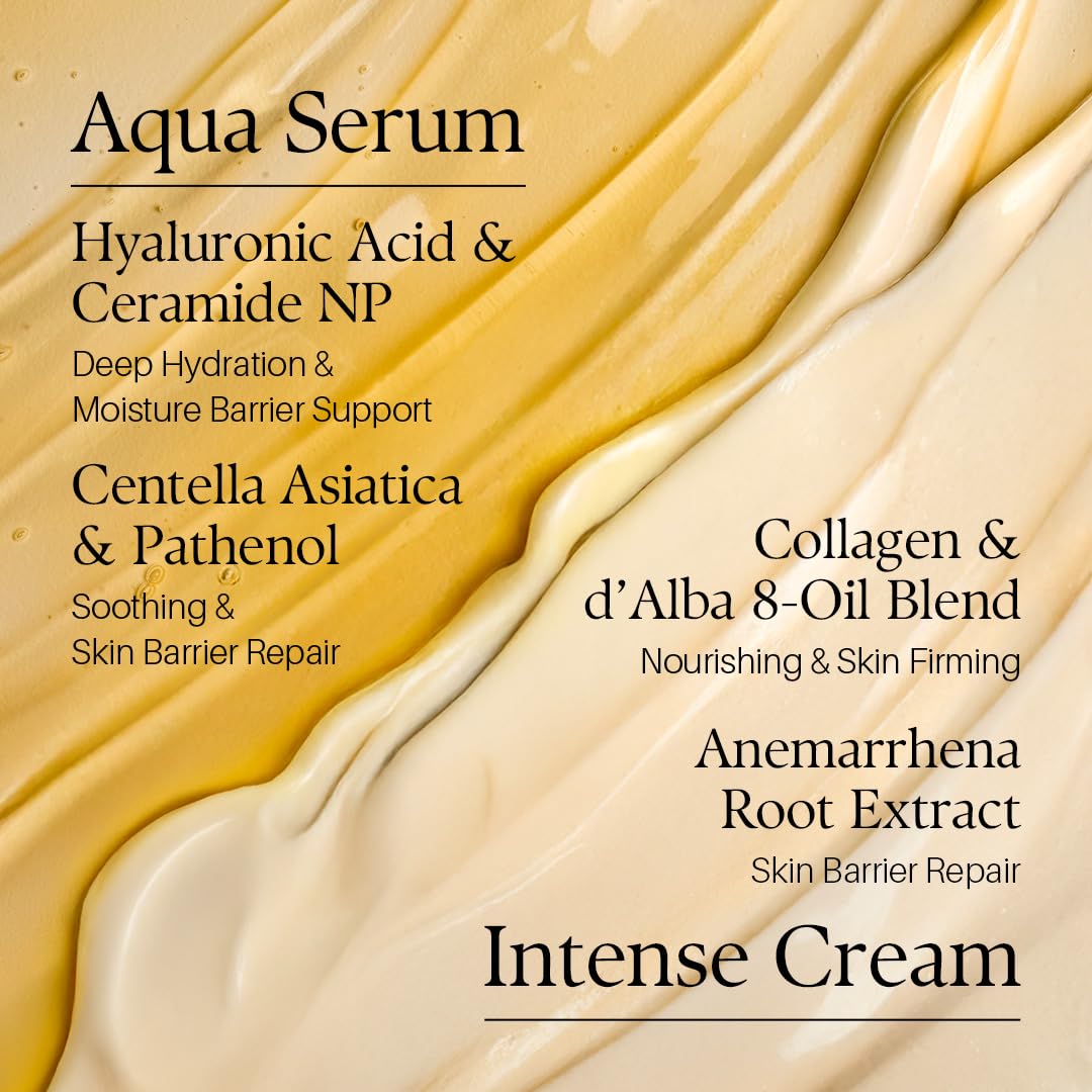 d'alba Piedmont Italian White Truffle Double Serum & Cream, Vegan Skincare, 2-in-1 Customizable Hydrating Cream with White Truffles, Suitable for All Skin Types - Available at All In One Marketplace Canada