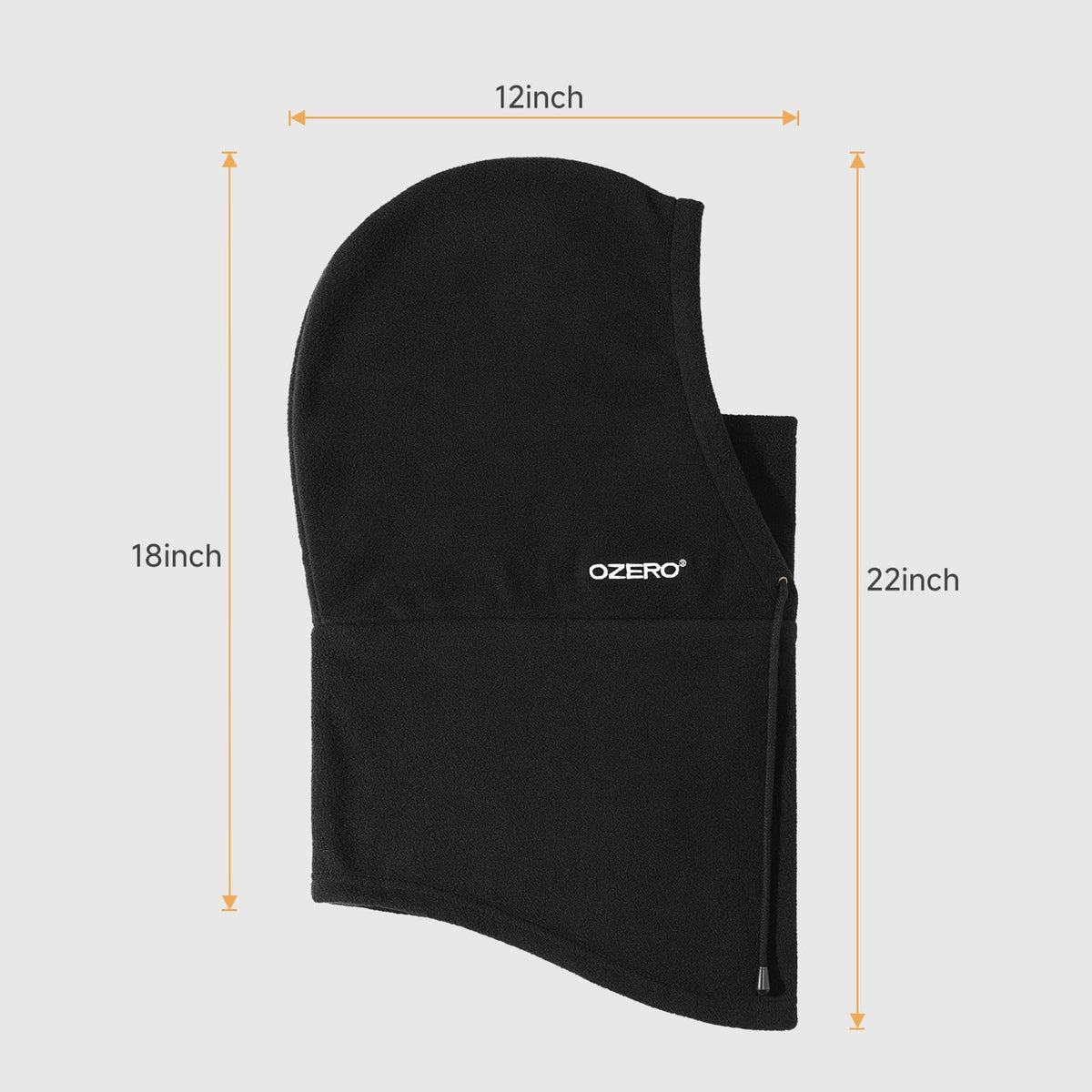 OZERO Balaclava Winter Gift: Polar Fleece Hood Ski Mask for Men Women Black 🍁 All In One Marketplace Canada