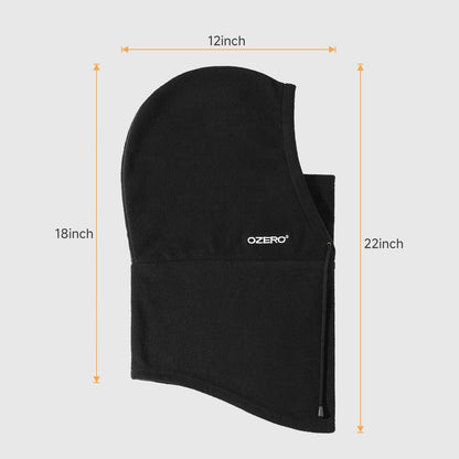 OZERO Balaclava Winter Gift: Polar Fleece Hood Ski Mask for Men Women Black 🍁 All In One Marketplace Canada